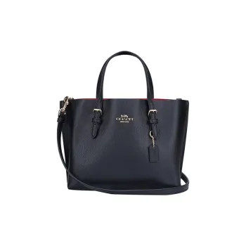 COACH Cow Leather Tote Bag, Shopping Bag, Shoulder Bag, Crossbody Bag, Handbag Medium Size Women's Black