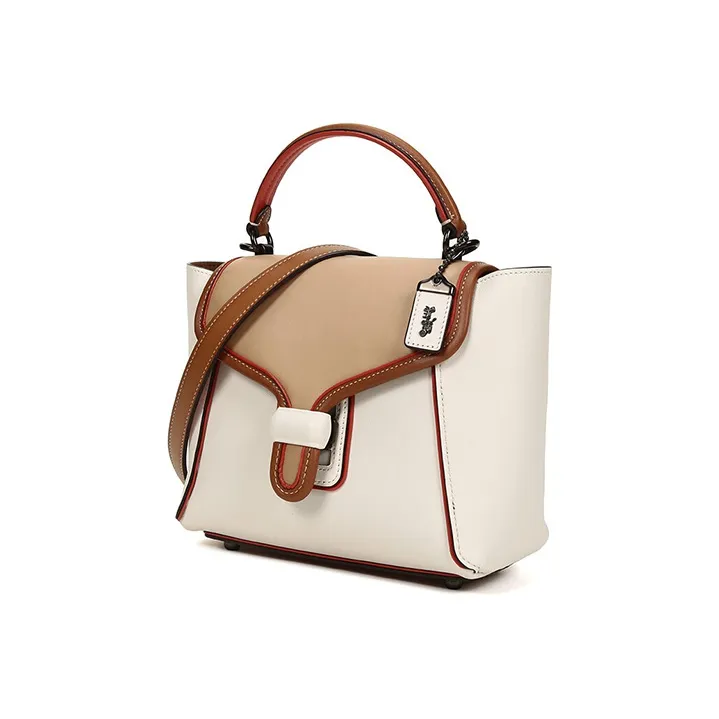 COACH Leather Handbag Crossbody Bag Shoulder Bag Women's Chalk White-5