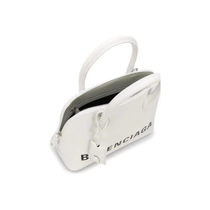 Balenciaga Ville Cow Leather Handbag Shoulder Bag Crossbody Bag Small Size Women's White-4