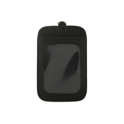 MARNI Black leather badge holder Card Package Black