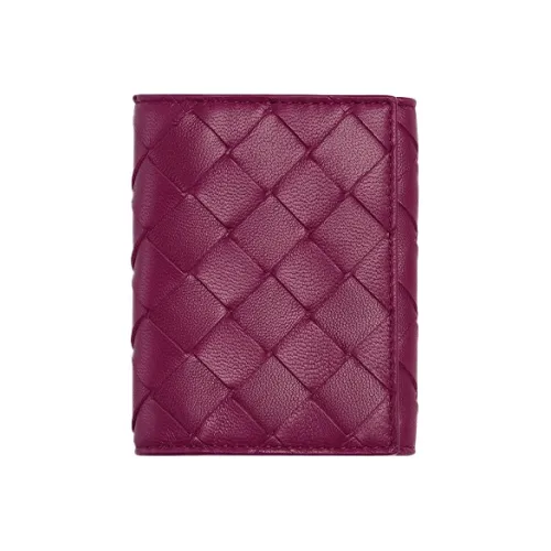 Bottega Veneta Leather Wallet Regular Unisex Purple