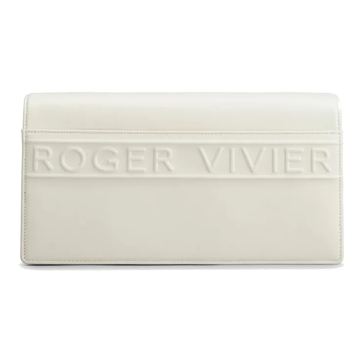 Roger Vivier Leather Crossbody Bag Shoulder Bag Women's White-5