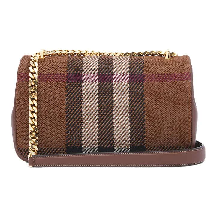 Burberry Lola Bag Chain Shoulder Bag, Crossbody Bag Women's Brown-3