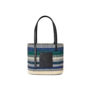 LOEWE Square Basket Palm With Cow Leather Vacation Bag, Handbag, Shoulder Bag Women's