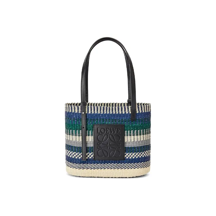 LOEWE Square Basket Palm With Cow Leather Vacation Bag, Handbag, Shoulder Bag Women's-0