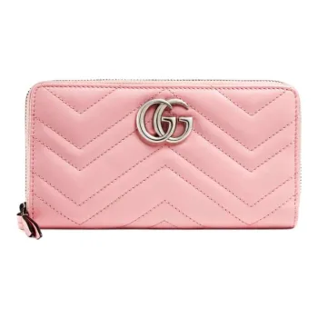 GUCCI Quilting Leather Wallet Women's Pink/Candy Color/Unicorn Color