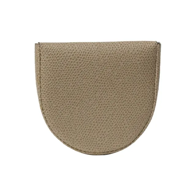 Valextra Cow Leather Coin Purse Unisex Oyster Color-1