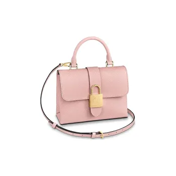 LOUIS VUITTON Locky Cow Leather Lockhead Handbag Women's Pink