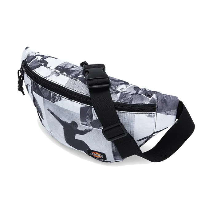 Dickies Polyurethane Fanny Pack Sling Bag Dumpling Bag Crossbody Bag Regular Unisex Black White Mixed Color-1