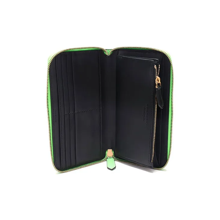 Burberry Tweed Long Wallet Clutch Regular Women's Green-4