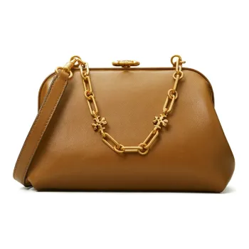 TORY BURCH Leather Handbag Crossbody Bag Women's Brown