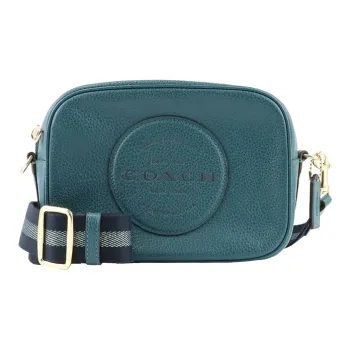 COACH Dempsey Leather Camera Bag Shoulder Bag Crossbody Bag Small Size Women's Blue