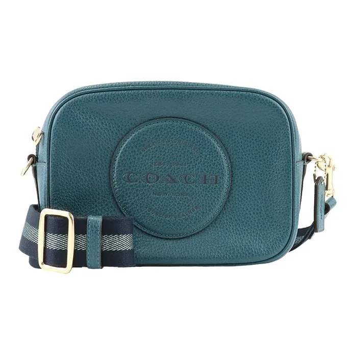 COACH Dempsey Leather Camera Bag Shoulder Bag Crossbody Bag Small Size Women's Blue-0