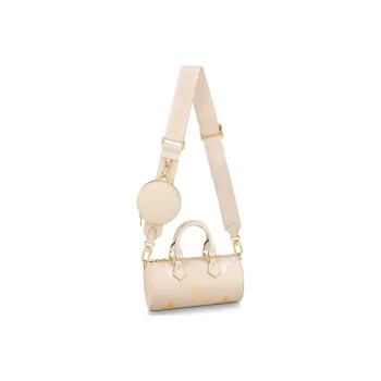 LOUIS VUITTON SummerPapillon Calfskin Handbags Shoulder Bag Crossbody Bag Small Size Women's Vanilla Yellow