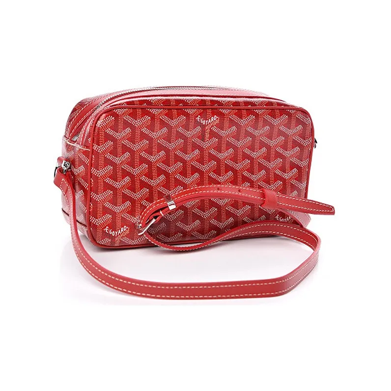 GOYARD Cap-Vert Canvas Camera Shoulder Bag Women's Red-1
