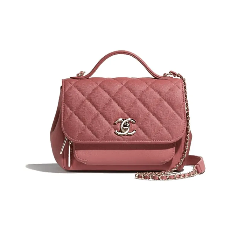 CHANEL Grain Calfskin & Metal Mini Square Flap Bag, Handbag, Shoulder Bag, Crossbody Bag Trumpets Women's Pink-0