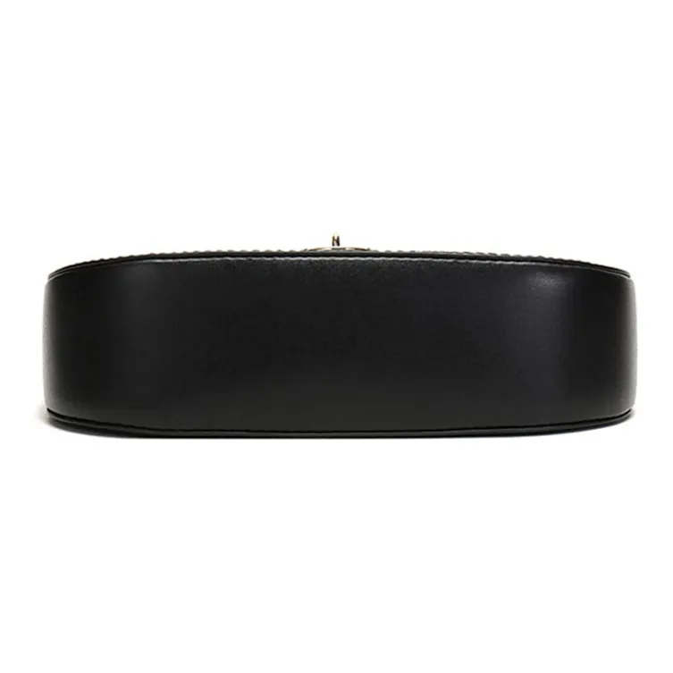 MICHAEL KORS Carmen Leather Crescent Moon Bag Shoulder Bag Women's Black-4