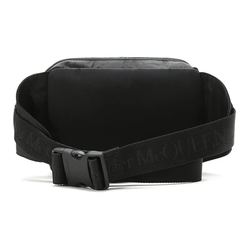 Alexander McQueen Fabric Crossbody Bags Fanny Pack Sling Bags Men's Black White-3