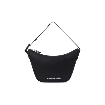 Balenciaga Recycled Nylon Shoulder Bag, Crossbody Bag Regular Women's Black