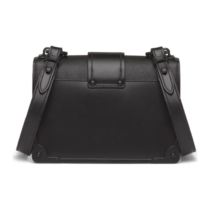 PRADA Cahier Cow Leather Small Square Bag Shoulder Bag Crossbody Bag Women's Black-2