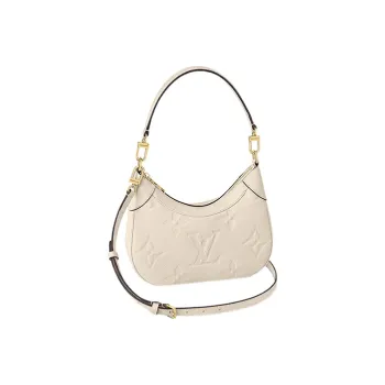 LOUIS VUITTON Soft Grain Cow Leather Shoulder Bag, Crossbody Bag, Handbag Regular Women's Milk White