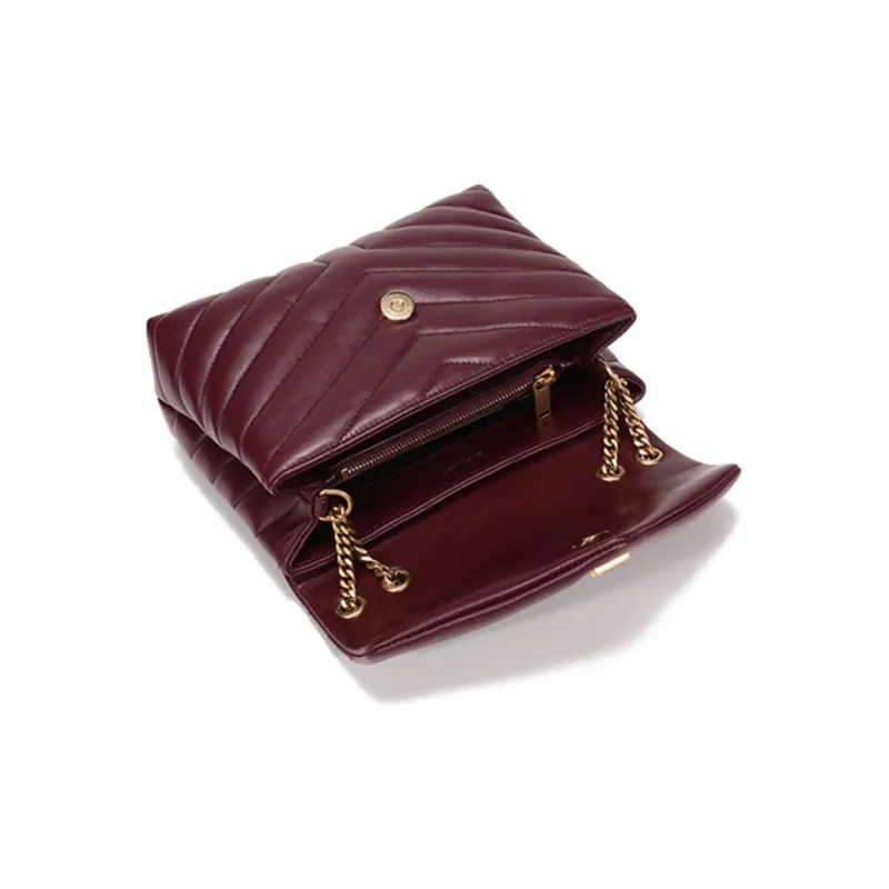 SAINT LAURENT Loulou Chained Small Shoulder Bag-5