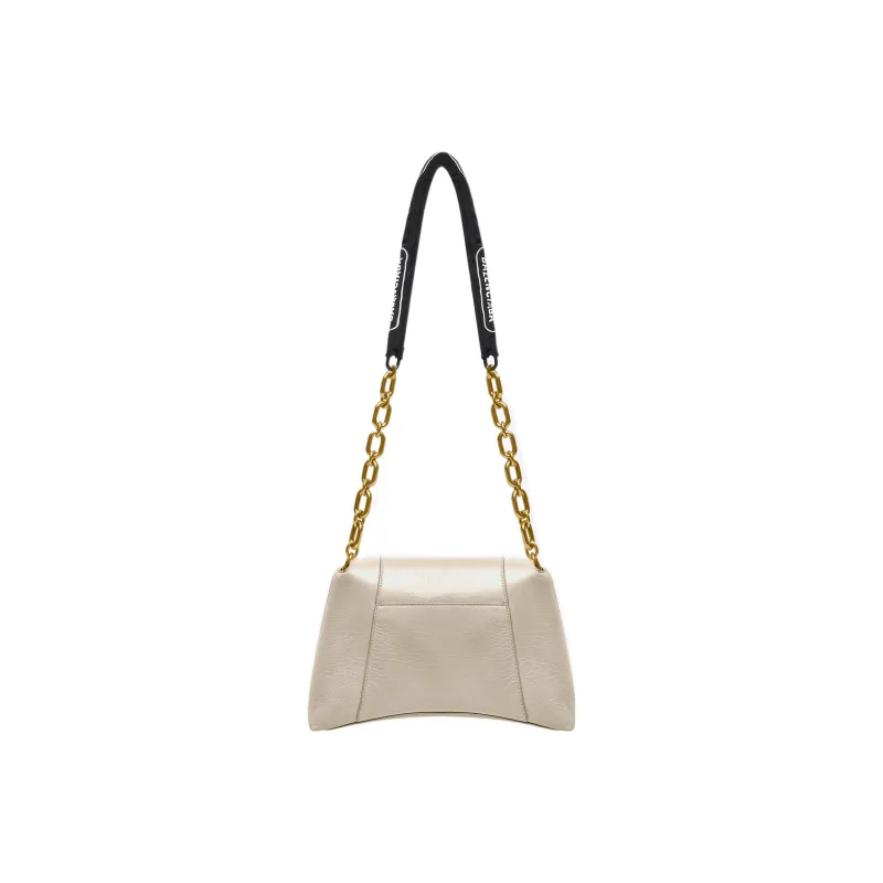 Balenciaga Women's Downtown Shoulder Bag With Chain Small Beige-1