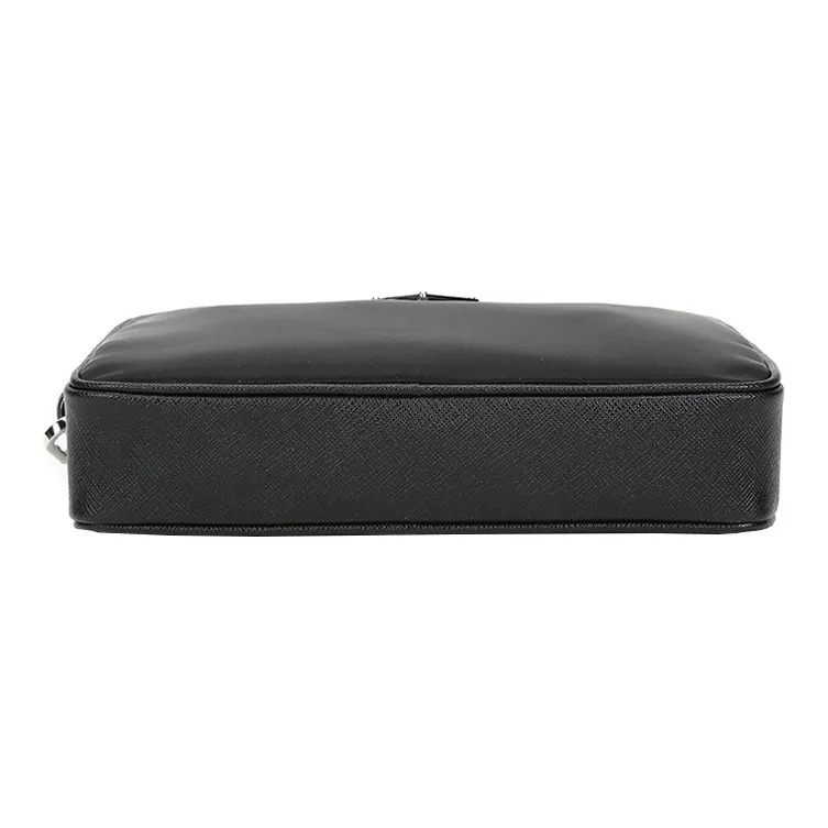 PRADA Fabric With Leather Toiletry Bags Storage Bags Clutch Regular Men's Black-3