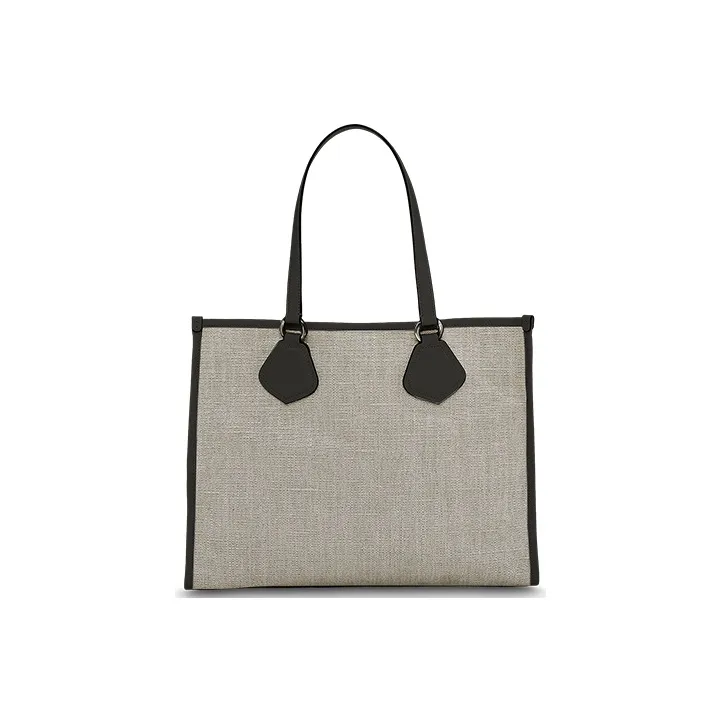 LANCEL Canvas Canvas Bag Tote Bag Shopping Bag Shoulder Bag Handbag Large Size Women's Gray-2