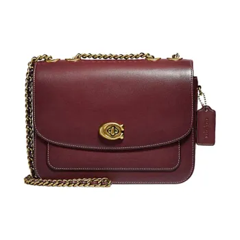 COACH Madison Leather Small Square Bag Crossbody Bags Shoulder Bags Women's Burgundy