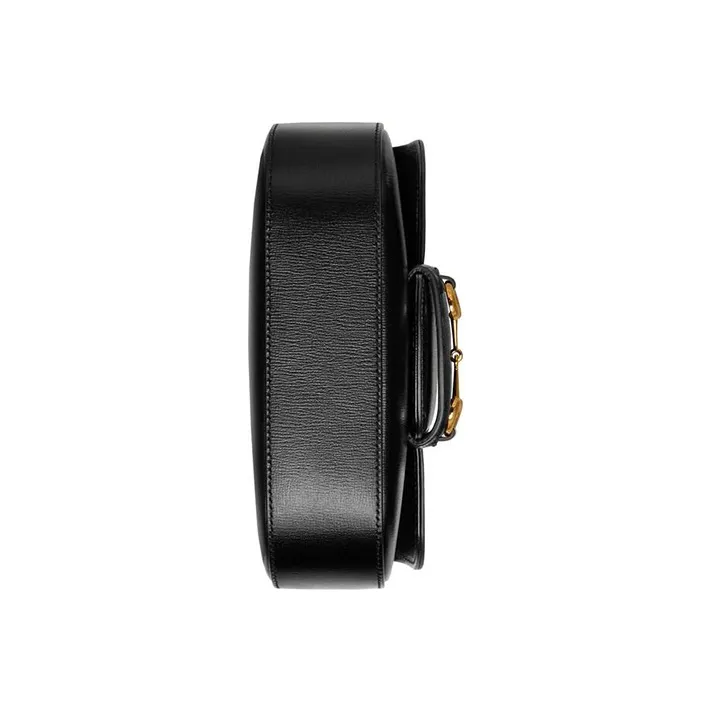 GUCCI Horsebit 1955 Leather Saddle Bag, Crossbody Bag, Shoulder Bag Mini Women's Black-6