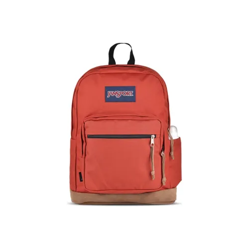 JanSport Leather Backpack Regular Unisex Bella Orange