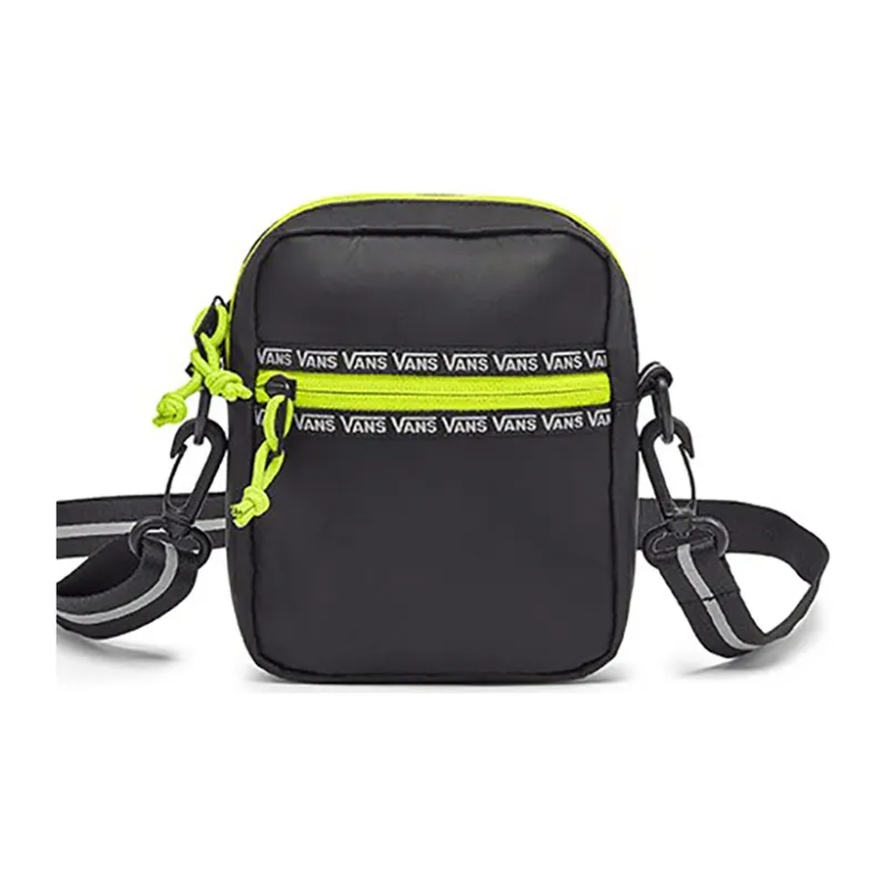 Vans Linen Small Shoulder Bag Crossbody Bag Regular Unisex Black/Yellow Green-0