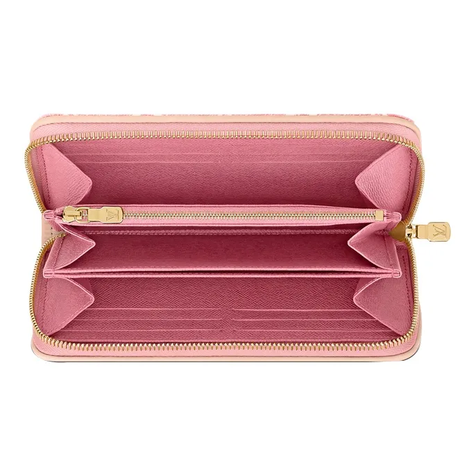 LOUIS VUITTON Zippy Wallet Denim Jacquard Pink-1
