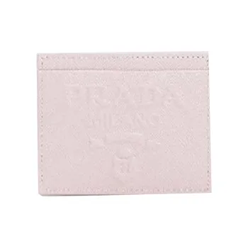 PRADA Leather Card Holder Women's Pink