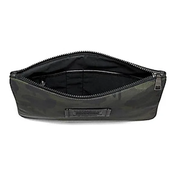 COACH Pouch Nylon Handheld Zip Closure Envelope Bag Men's Camouflage Jasper-1