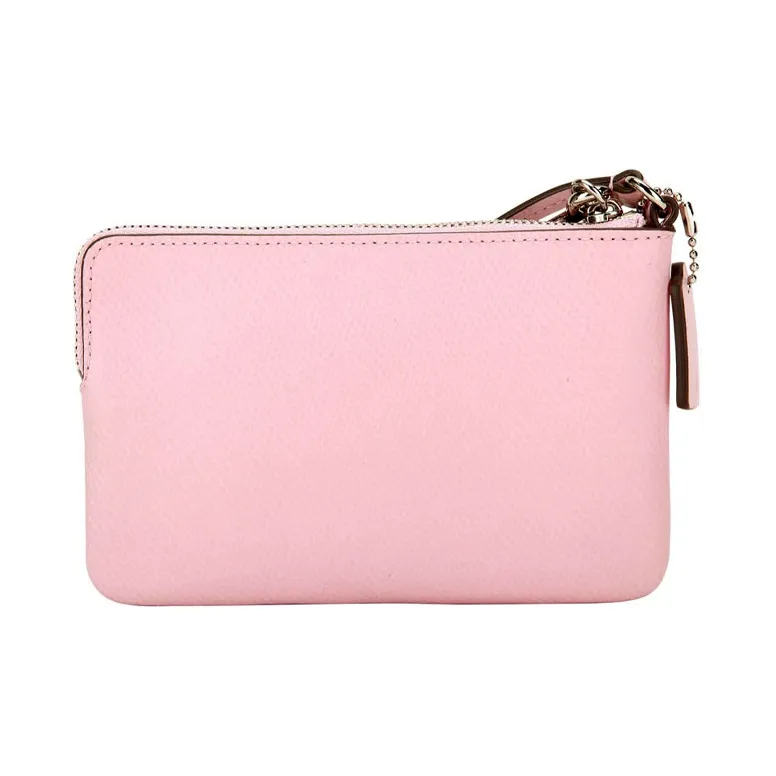 COACH Corner Zip Leather Coin Purse Clutch Small Size Women's Cherry Blossom Pink-2