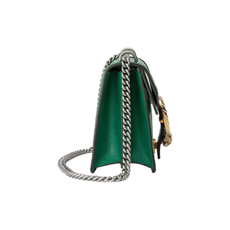 GUCCI Dionysus Leather Crossbody Bag Shoulder Bag Women's Green & Bright Green-3