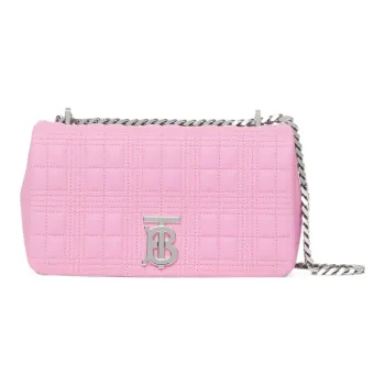 Burberry Quilting Lambskin Shoulder Bag Crossbody Bag Small Size Women's Cherry Blossom Pink