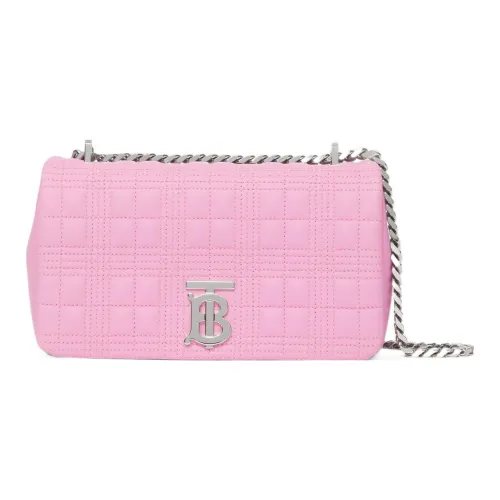 Burberry Quilting Lambskin Shoulder Bag Crossbody Bag Small Size Women's Cherry Blossom Pink