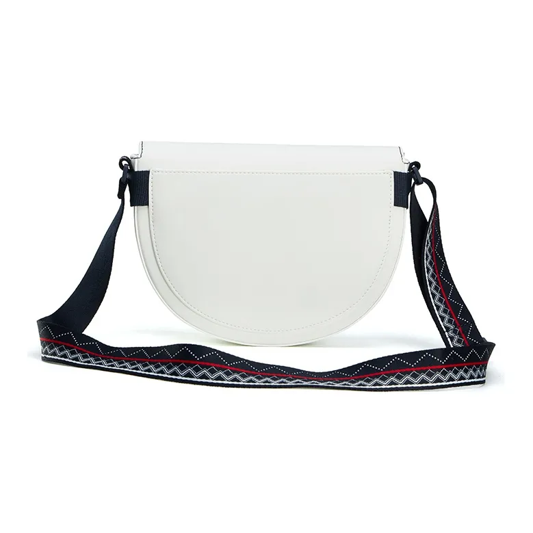 FILA PU Saddle Bag, Shoulder Bag, Crossbody Bag Regular Unisex White-2