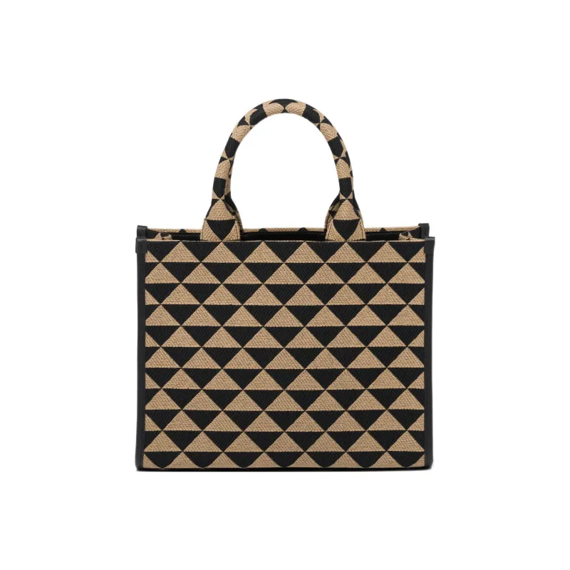 PRADA Embroidered Fabric Tote Bag Shopping Bag Handbag Women's-1