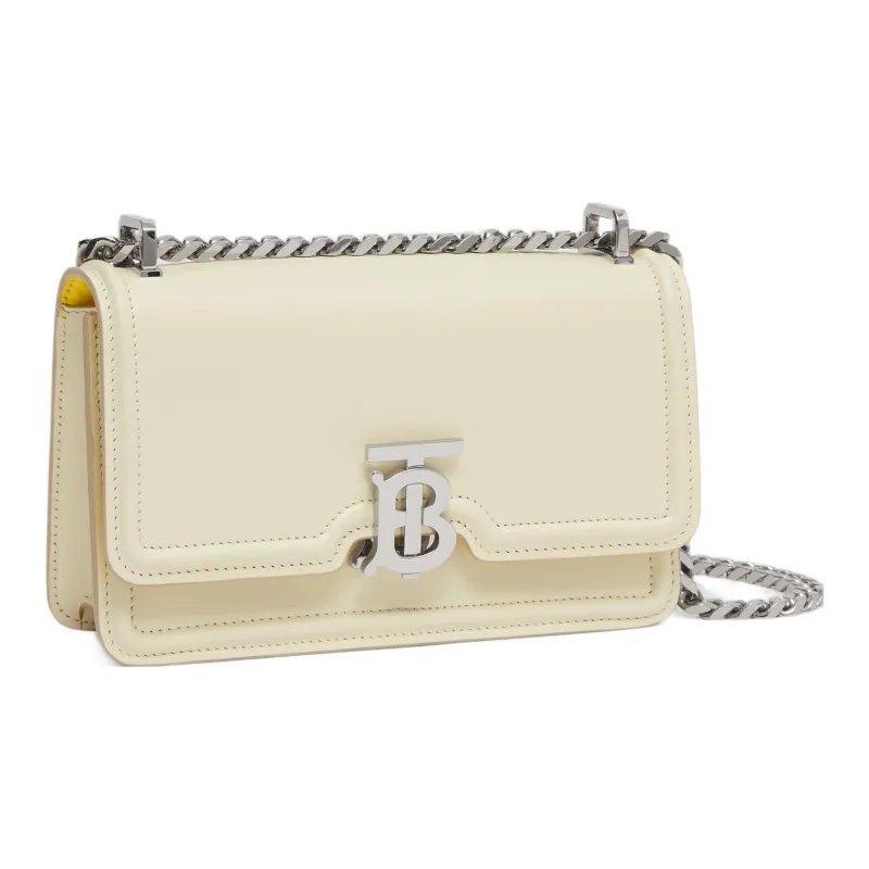Burberry Cow Leather Lock Bag Shoulder Bag Crossbody Bag Mini Women's Light Vanilla/Ivory White-2