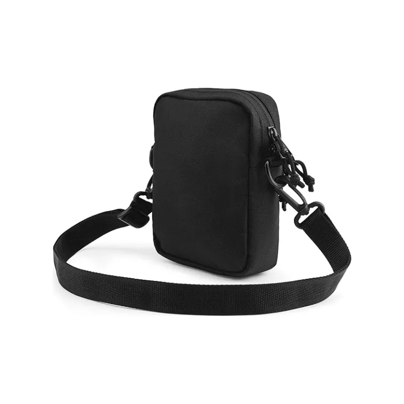 Vans Polyester Shoulder Bag, Crossbody Bag Regular Women's Black Subtle Texture-2
