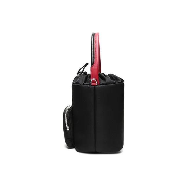 PRADA Nylon Fabric Bucket Bags One Shoulder Handbags Women's Black-2