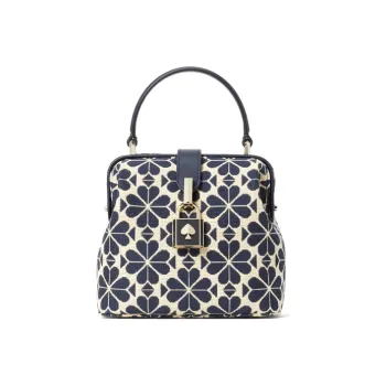 Kate Spade Canvas Canvas Bag Doctor Bag Handbag Shoulder Bag Crossbody Bag Small Size Women's Blue White