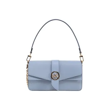 MICHAEL KORS Greenwich Cow Leather Shoulder Bag Women's Blue