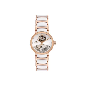 RADO Crystal Collection Automatic Mechanical Movement Women's Watch Watch 33mm 33mm White Dial