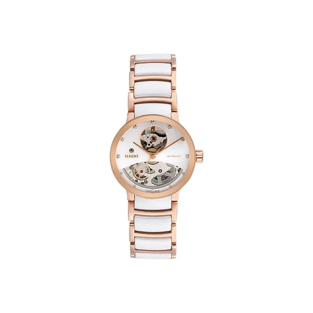 RADO Crystal Collection Automatic Mechanical Movement Women's Watch Watch 33mm 33mm White Dial-0
