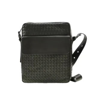 Bottega Veneta Sheepskin Messenger Bag, Crossbody Bag Regular Men's Coffee